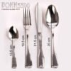 Juego de cubiertos en acero inoxidable 18/10 monoblock pulidos con baño en plata y (24 piezas) Bonn, 6 tenedores, 6 cucharas, 6 cuchillos, 6 cucharas de postre