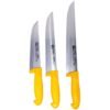 Juego de cuchillos de cocina en acero inoxidable de alto rendimiento (3 piezas) Steel Beta Pro, 3 cuchillos carniceros profesionales (20 cm, 25 cm y 30 cm), mango de polipropeno