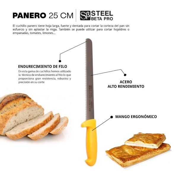 Cuchillo Panero 25 cm – Steel Beta Pro