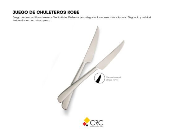 cuchillos-chuleteros-12-trento-2-scaled-1.jpg Set de Cuchillos para carne Chuleteros (12 piezas)Trento Kobe de Acero Inoxidable Pulido con Hoja micro dentada , curvas afiladas con Funda de Transporte o regalo
