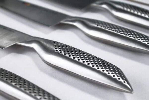 Juego de cuchillos de cocina monoblock en acero inoxidable (5 piezas) Holstein, 5 cuchillos de cocina profesionales (19 cm, 20 cm, 25 cm, 33 cm y 39,5 cm)