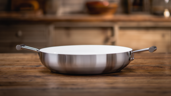 dc52ddfb-0845-4084-a850-5e85fb3acc64.png Paellera Nápoles 28 cm con Tapa – Interior Cerámico Antiadherente | Acero Inoxidable Apto para Inducción y Lavavajillas | Alta Resistencia y Fondo Termodifusor – CRC Classic Range of Cuisine