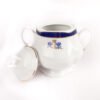 Juego de té de porcelana blanca (27 piezas) Duisburg, 12 tazas de té, 12 platillos para tazas, 1 tetera, 1 lechera, 1 azucarero, estilo victoriano