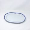 Bandeja de porcelana blanca con filo de oro y azul cobalto (1 pieza) Duisburg, 38 cm