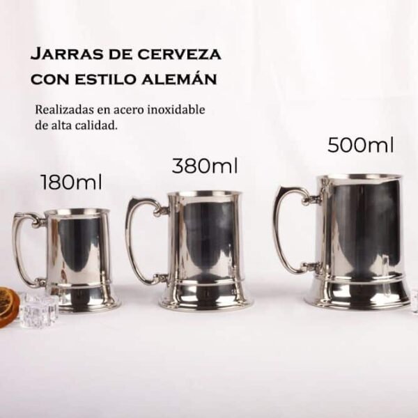 jarra-de-cerveza-eire_2.jpg Jarra de Acero Inoxidable para Cerveza Efecto Termo (1 pieza) Eire, 380 ml