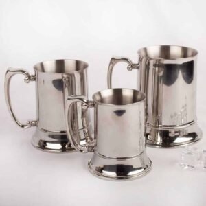 jarra-de-cerveza-eire_6.jpg Jarras de Cerveza Grande (3 piezas) en Acero Inoxidable con Asa Estilo Medieval
