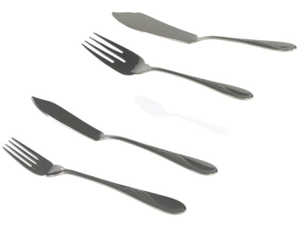 CRC Nápoles 2000 juego de pescado 26 piezas, acero inoxidable