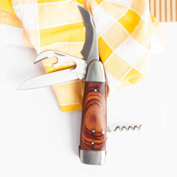 Navaja para setas multiusos (1 unidad), 1 cepillo para setas, 1 navaja para setas, 1 cuchillo, 1 descorchador, 1 abrebotellas