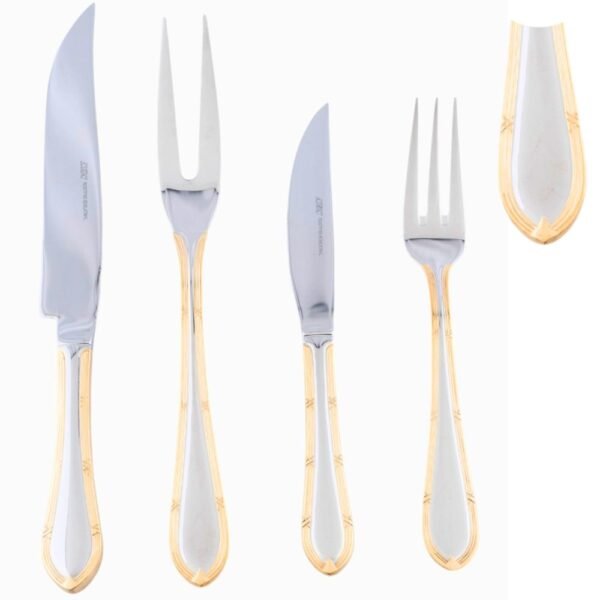 nuremberg-1212-1.jpg CRC Nuremberg 1212 Cubertería 75 piezas en acero inoxidable 18/10 bañada en oro 23/24 Kts