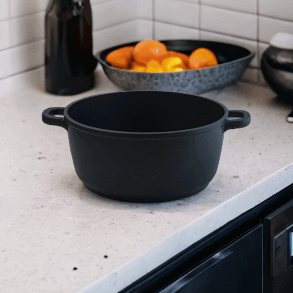 Cazuela alta en aluminio fundido antiadherente  (1 unidad) Duroteck, 24 cm, libre de tóxicos