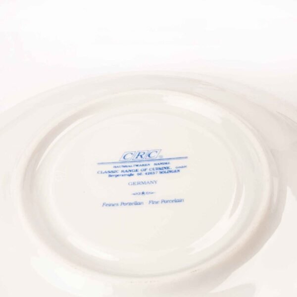 Juego de boles (24 piezas) consomé de porcelana blanca  Lubeck, 12 boles consomé con asas (35 cl), 12 platillos para tazas, con filo de oro