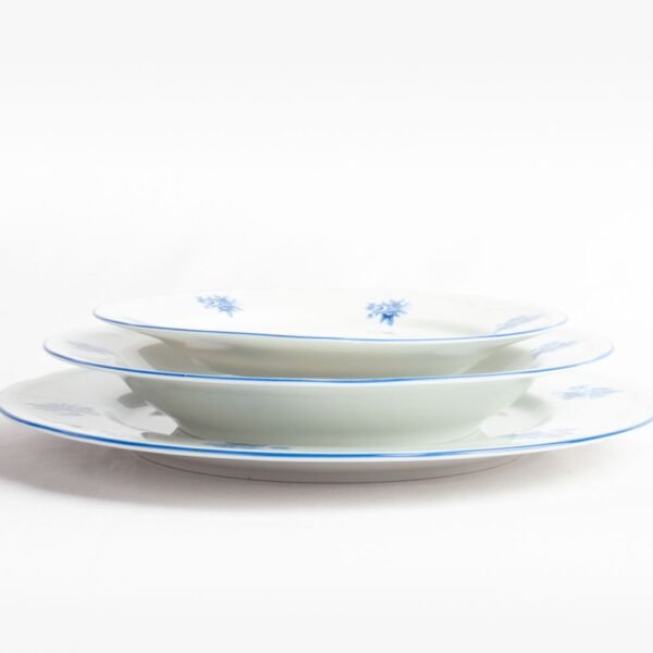 platoslubeckblue-1000x1000-13.jpg Juego de Platos de Porcelana Blanca (18 piezas) Lubeck blue, 6 Platos Llanos, 6 Platos Hondos, 6 Platos de Postre, Diseño Floral