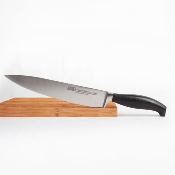 Juego de cuchillos de cocina en acero inoxidable profesional HORECA 13/0 con chaira afilador y tenedor de trinchar (9 piezas) Baviera Holstein, incluye funda de transporte, Forjado