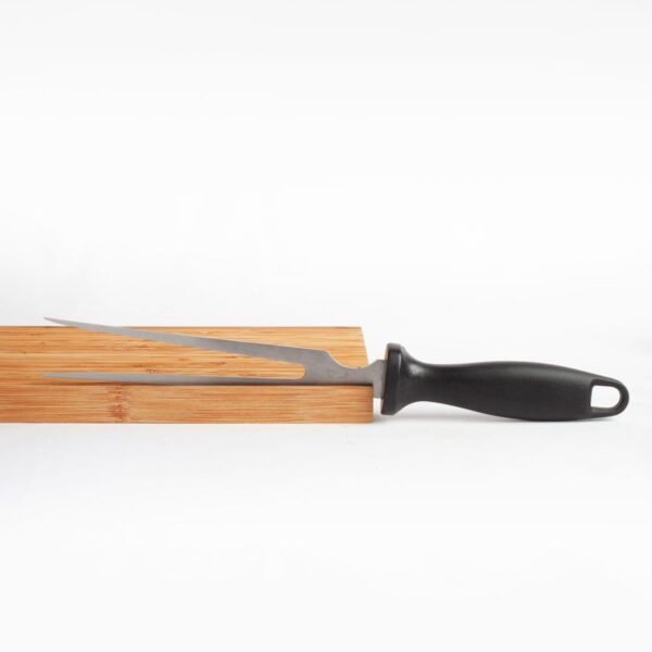 Juego de cuchillos de cocina en acero inoxidable profesional HORECA 13/0 con chaira afilador y tenedor de trinchar (9 piezas) Baviera Holstein, incluye funda de transporte, Forjado