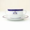 sin-titulo-3.jpg Juego de boles consomé de porcelana blanca (24 piezas) Duisburg, 12 boles consomé con asas (35 cl), 12 platillos para tazas, azul cobalto y filo de oro