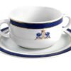 sin-titulo-4.jpg Juego de boles consomé de porcelana blanca (24 piezas) Duisburg, 12 boles consomé con asas (35 cl), 12 platillos para tazas, azul cobalto y filo de oro