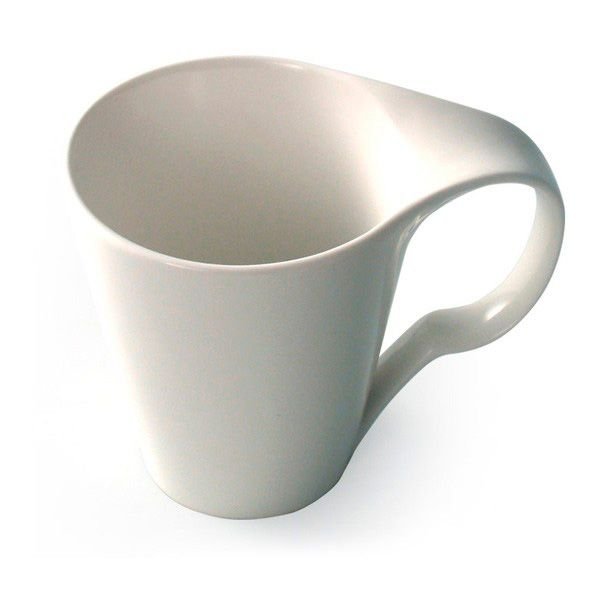 Taza mug de porcelana blanca (1 pieza) Ovum, 400 ml