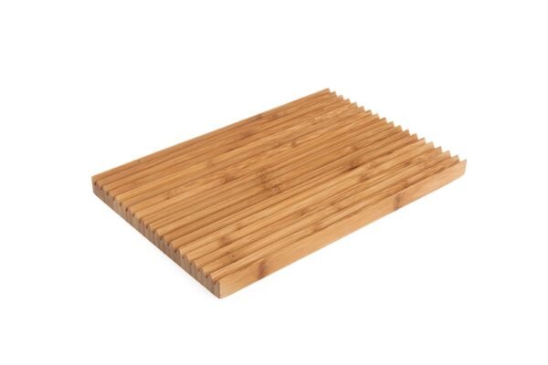 Tabla para cortar el pan de bambú (1 pieza) Bamboo Natur, 30 cm x 20 cm x 2 cm, resistente, higiénico y fácil de limpiar