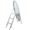 Tabla de planchar plegable con escalera de 3 peldaños incorporada (1 pieza), fácil conversión, robusta y estable, soporta hasta 150 kg de peso