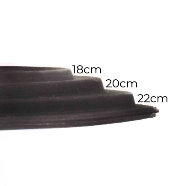 Tapa de Sartén y olla, Ajuste universal 18 – 22 cm Borde de Silicona y Cristal Templado, Multidiámetro