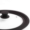 Tapa de Sartén y olla, Ajuste universal 18 – 22 cm Borde de Silicona y Cristal Templado, Multidiámetro