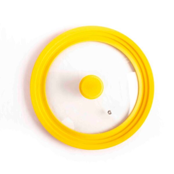 Tapa de Sartén y olla, Ajuste universal 18 – 22 cm Borde de Silicona y Cristal Templado, Multidiámetro