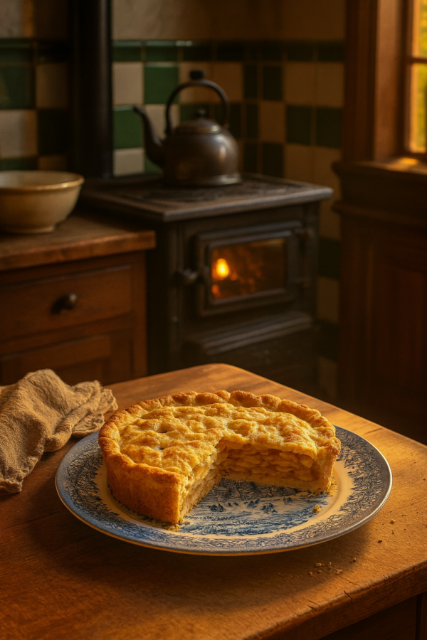 tarta-churchill-plato.png Plato de Presentación Fuente Redonda Churchill – 32 cm – Estilo Inglés con Paisajes Azules, Apto Lavavajillas