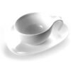 Ovum taza Cafe  o  TE  con Plato -Porcelana blanca premium