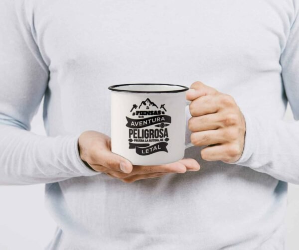 taza-vintage.jpg Juego de tazas mug en acero esmaltado para café o té (4 piezas), diseño vintage