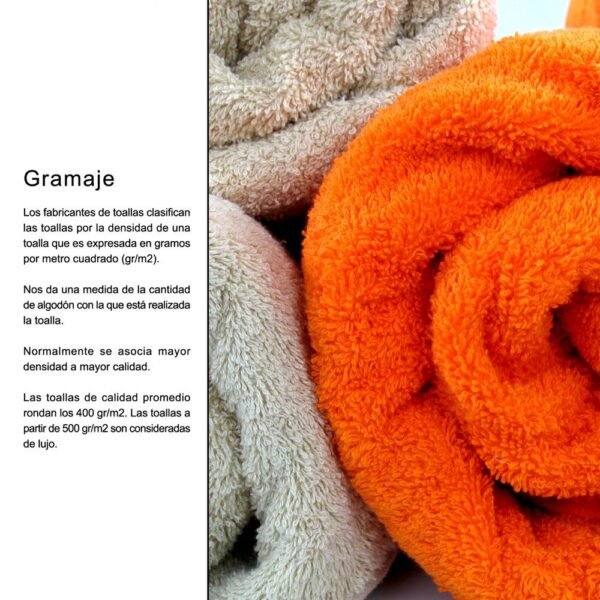 Juego de Toallas para Baño (4 piezas) en Algodón Color Crema Bordadas