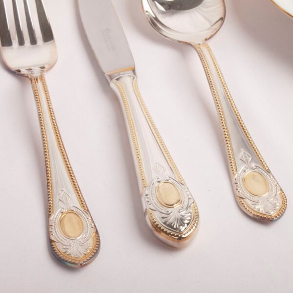 toscana1280royal_17.jpg juego de servir cubiertos 1280 royal plata y oro 10 pzs. cazos, cucharas y otros