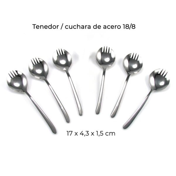 Juego de cubiertos para ostras en acero inoxidable (9 piezas) Trento, 6 tenedores de ostras, 1 exprimidor, estuche regalo.