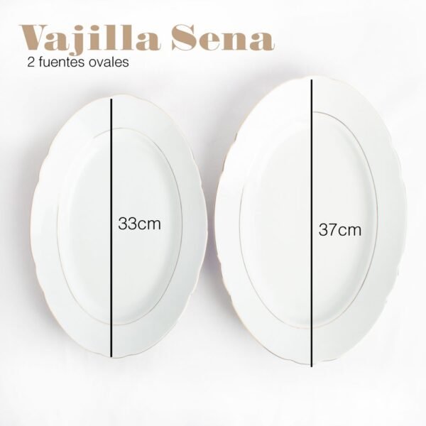 vajillasena-fuentes-1000x1000-16.jpg Juego de bandejas de porcelana blanca (2 piezas) Sena, 1 bandeja grande (37 cm), 1 bandeja pequeña (33 cm)