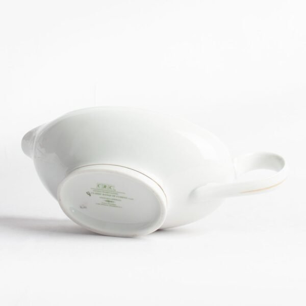 Salsera de porcelana blanca con filo de oro (1piezas) Sena