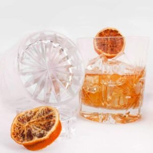 vaso-whisky-con-hielo.jpg Juego de 2 Vasos de Whisky en Cristal Tallado a Mano – Diseño Escocés Vintage de 250 ml, Apto Lavavajillas