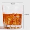 vaso-whisky-cotas.jpg Juego de 2 Vasos de Whisky en Cristal Tallado a Mano – Diseño Escocés Vintage de 250 ml, Apto Lavavajillas